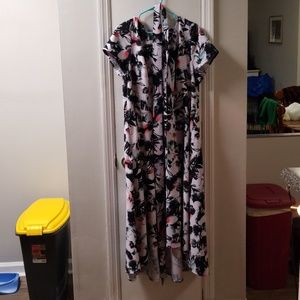 Lane Bryant Size 18 Floral Asymmetrical Dress